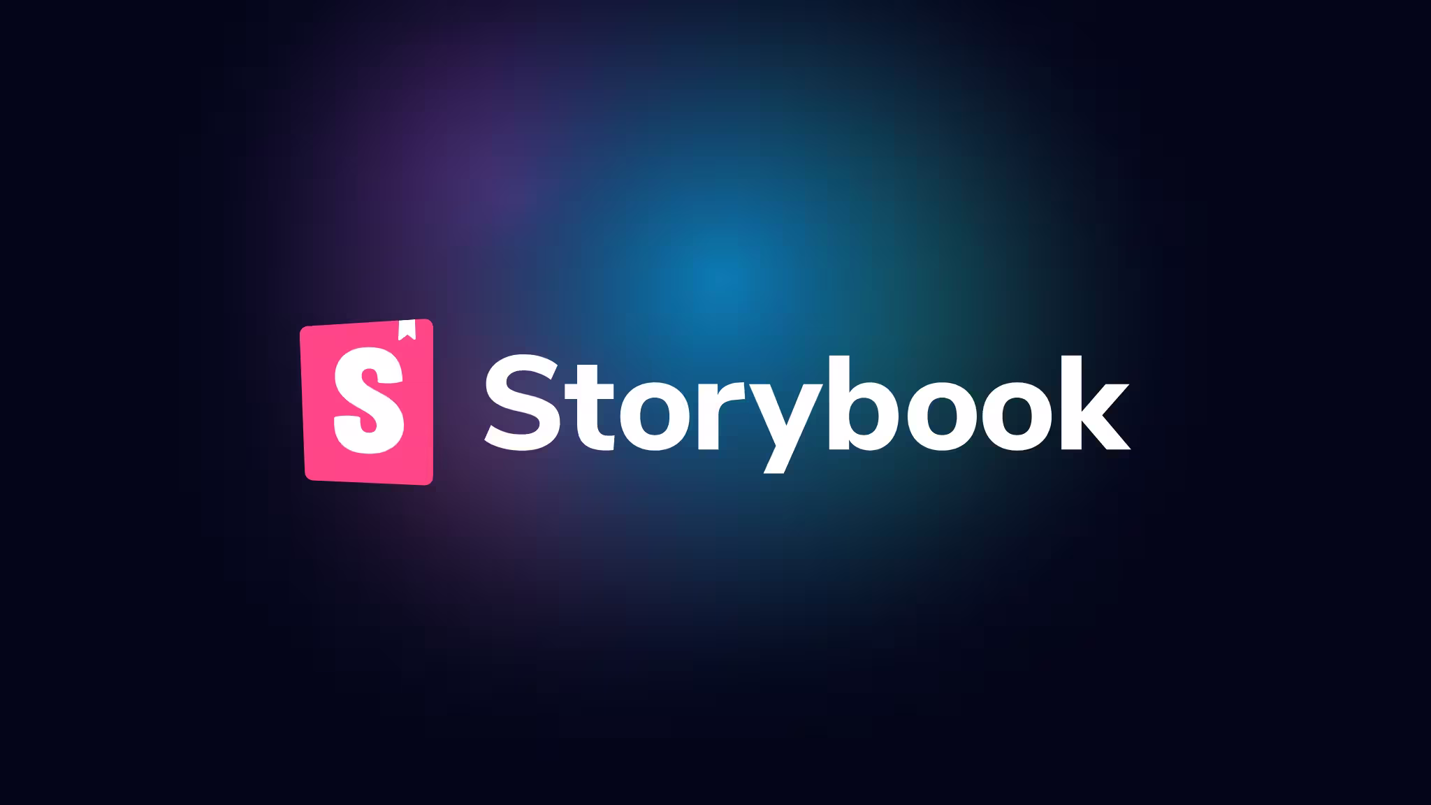 Storybook logo on a dark background
